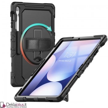 Smūgiams atsparus 360 dėklas su dirželiu (Samsung Galaxy Tab S10 Fe Plus)